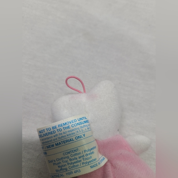 Rare Plush Hello Kitty Small Ornament Doll Figure Sanrio 2001 The Brass Key 2.5" - Picture 5 of 5